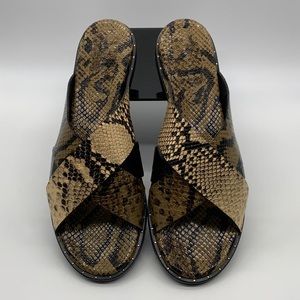 Freda Salvador snakeskin print slide sandals. Size 11.